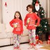 New Letter Cartoon Little Monster Christmas Parent-Child Dress Printed Home Dress Pajama