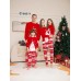 Christmas Parent-Child Clothes for a Family of Four White Christmas Tree Deer Print Pajamas Red Home Clothes Christmas Parent-Child Clothes for a Family of Four White Christmas Tree Deer Print Pajamas Red Home Clothes