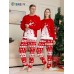 Christmas Parent-Child Clothes for a Family of Four White Christmas Tree Deer Print Pajamas Red Home Clothes Christmas Parent-Child Clothes for a Family of Four White Christmas Tree Deer Print Pajamas Red Home Clothes