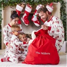 2025 Christmas Parent-Child Clothes Home Clothes Family Clothes Christmas Parent-Child Santa Claus Printed Pajamas