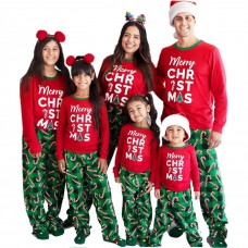 New Christmas Parent-Child Printed Pajamas Christmas Parent-Child Family Dress Set