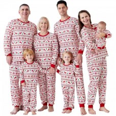 Christmas Parent-Child Clothes Family Clothes Christmas Clothes European and American Printed Christmas Parent-Child Pajamas Home Decoration