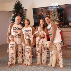  Christmas Print New Parent-Child Home Suit Pajama