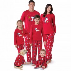 New Family Christmas Parent-Child Suit Pajamas Cartoon Print Living Clothes Home Clothes
