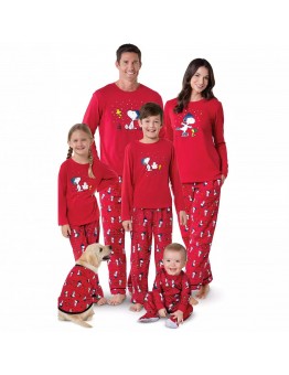 New Family Christmas Parent-Child Suit Pajamas Cartoon Print Living Clothes Home Clothes