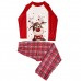  New Christmas Parent-Child Clothes Printed Long Sleeve Pajamas Home Clothes Christmas Set