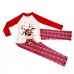  New Christmas Parent-Child Clothes Printed Long Sleeve Pajamas Home Clothes Christmas Set