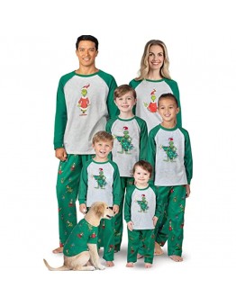  Christmas Fawn Print Crew Neck Penciled Family Parent-Child Set