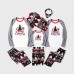  New Christmas Print Parent-Child Long Sleeve Pajama Set Home Dress