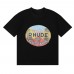 RHUDE New Men's T-Shirt Summer-Inspired Print Short Sleeve Relaxed Crew Neck Comfortable and Versatile Couple's Set