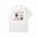 RHUDE 2025 New Short-Sleeve T-Shirt Unique Print Short-Sleeve Relaxed Fit Crew Neck Black and White Couple Set