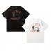 RHUDE 2025 New Short-Sleeve T-Shirt Unique Print Short-Sleeve Relaxed Fit Crew Neck Black and White Couple Set
