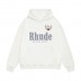 RHUDE Men's Fall Hoodie Classic Letter Logo Vintage Style Fleece-Lined Warm Sweatshirt RHUDE Men's Fall Hoodie Classic Letter Logo Vintage Style Fleece-Lined Warm Sweatshirt