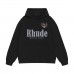 RHUDE Men's Fall Hoodie Classic Letter Logo Vintage Style Fleece-Lined Warm Sweatshirt RHUDE Men's Fall Hoodie Classic Letter Logo Vintage Style Fleece-Lined Warm Sweatshirt