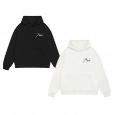 RHUDE New Fleece-Lined Men's Hoodie Classic Letter Print Retro Style Unisex Design Perfect for Couples