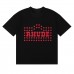 RHUDE 2025 Summer 100% Cotton Short-Sleeve RHUDE Red Letter T-Shirt Relaxed Crew Neck for Comfort and Versatility