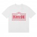 RHUDE 2025 Summer 100% Cotton Short-Sleeve RHUDE Red Letter T-Shirt Relaxed Crew Neck for Comfort and Versatility