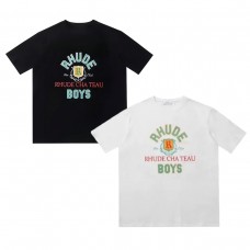 RHUDE New Men's T-Shirt “RHUDE Chateau Boys Emblem Logo Short-Sleeve T-Shirt Vintage Noble Streetwear Top”