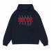 RHUDE Fall/Winter Men's Hoodie “RHUDE 2022 Knight Print Hooded Sweatshirt Vintage Distressed Red & Blue Contrast Street Hoodie” Fleece-Lined for Warmth