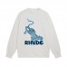 RHUDE Cheetah-Print Fleece-Lined Hoodie Autumn/Winter Lazy Style High-Street Fashion Brand Warm Sweatshirt