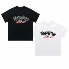 TRAPSTAR Summer Men's T-Shirt Eagle Logo T-Shirt Black Loose-Fit Crew Neck Short Sleeve Top Streetwear