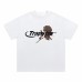 TRAPSTAR New Men's Streetwear T-Shirt Rose Print Short-Sleeve T-Shirt Black Oversized Fit Dark High-Street Style