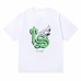TRAPSTAR Summer New Arrival Men's Short-Sleeve T-Shirt 3D Letter Print Short-Sleeve T-Shirt Black Base with Neon Green Pattern High-Street Cool Style