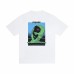 TRAPSTAR New Men's T-Shirt Fluorescent Portrait Print Short-Sleeve T-Shirt Black Base with Green-Toned Pattern Cyberpunk Dark Style