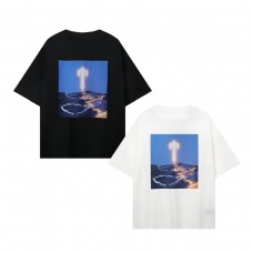 TRAPSTAR Summer Men's T-Shirt Glowing Logo Print Short-Sleeve T-Shirt Black/White Two-Tone Cyberpunk Wasteland Style