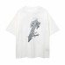 TRAPSTAR Niche Men's Versatile T-Shirt Metal-Finish Logo Print Short-Sleeve T-Shirt Black Base with Silver Label High-Street Luxury Style