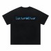TRAPSTAR Gradient Letter Print Short-Sleeve Men's T-Shirt White Base with Blue-Toned Font Fresh High-Street Style