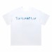 TRAPSTAR Gradient Letter Print Short-Sleeve Men's T-Shirt White Base with Blue-Toned Font Fresh High-Street Style
