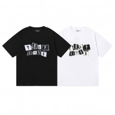 TRAPSTAR 3D Block Letter Print Short-Sleeved T-Shirt Black and White Block Design Oversized Streetwear Style Men's T-Shirt
