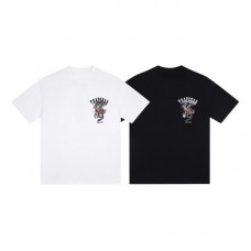 TRAPSTAR Summer Men's Snake Print Short-Sleeved T-Shirt Black and White Dual-Tone Streetwear Retro Dark Aesthetic Oversized Fit