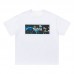 TRAPSTAR New Men's Niche T-Shirt Cyber Neon Nightscape Print Short-Sleeved White Base Colour Streetwear Style Futuristic Oversized T-Shirt