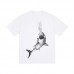TRAPSTAR Dark Shark Bite T-Shirt Print Men's Short Sleeve Black and White High-Street Fashion Brand Design Distinctive Street Style Oversized T-Shirt