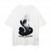 TRAPSTAR Dark Serpent Totem Print Men's Short-Sleeved T-Shirt Black Base ‘SNAKE SLAYERS’ Streetwear Design Cool and Stylish Oversized Streetwear T-Shirt