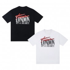 TRAPSTAR Niche Men's T-Shirt Red Label Slogan Print Short Sleeve Black Base with Contrasting Colour Design Streetwear Loose Fit T-Shirt