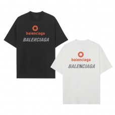 BALENClAGA New high-luxury and hundred-colour two-colour short-sleeved T-shirt, funny t shirts, loose and comfortable T-shirt, men and women's models, 100 percent cotton