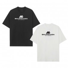 BALENClAGA New Balenciaga T-Shirt Unisex Short-Sleeve Crew Neck Style Pure Cotton Comfort T-Shirt