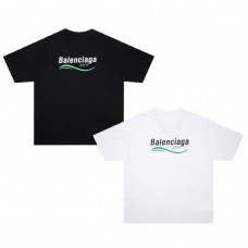 BALENClAGA New Luxury T-Shirt Men's Short-Sleeve T-Shirt Minimalist Letter Design Relaxed Fit for Comfort