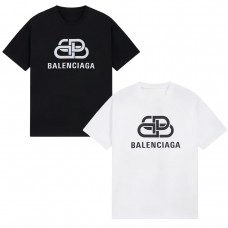 BALENClAGA Summer New Arrival Men's T-Shirt Classic Letter Print Relaxed Crew Neck Suitable for All Seasons
