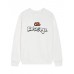 BALENClAGA  Men's Fleece-Lined Crewneck Sweatshirt Graffiti Print Letters Street Style Warm and Comfortable