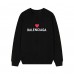 BALENClAGA Red Heart Logo Black Thermal Crewneck Sweatshirt Sweet-edgy Contrast Couple's Style Minimalist, Sophisticated Autumn/Winter Essential