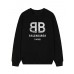 BALENClAGA Double B Cracked Logo Black Hoodie Distressed Vintage Style High-Street Fashion Brand Autumn/Winter Fleece-Lined Unisex BALENClAGA Double B Cracked Logo Black Hoodie Distressed Vintage Style High-Street Fashion Brand Autumn/Winter Fleece-Lined Unisex