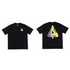 PALACE Yellow color Triangle-printed high-quality men's and women's casual 100 percent cotton short sleeves