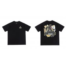 PALACE Mask and Flower Triangle-printed high-quality men's and women's casual 100 percent cotton short sleeves