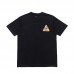 PALACE Yellow and white gradient Triangle-printed high-quality men's and women's loose casual 100 percent cotton short sleeves