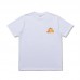 PALACE Yellow and white gradient Triangle-printed high-quality men's and women's loose casual 100 percent cotton short sleeves