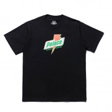 PALACE Lightning and letters-printed high-quality men's and women's loose casual 100 percent cotton short sleeves